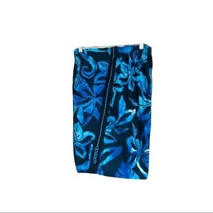 Speedo Mens Blue Hawaiian Floral Swim Trunks Mesh Lining Sz M
4175
